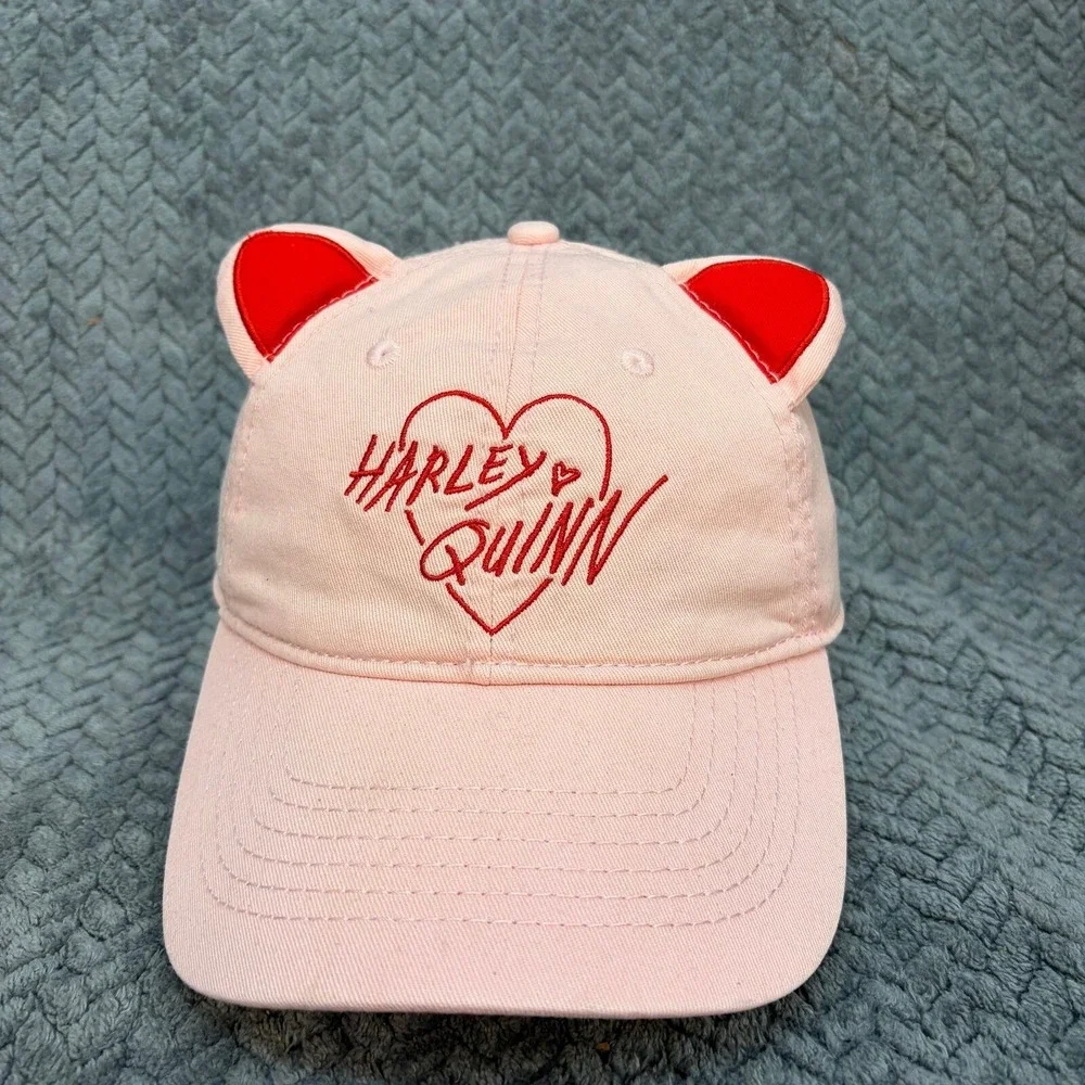 DC Comics Birds of Prey Harley Quinn Pink Baseball Cap Hat with Ears 0918